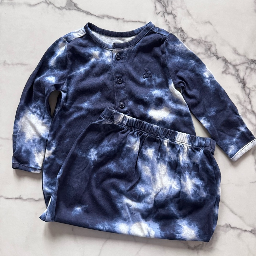 Baby GAP Tie Dye Henley Gown Elastic Bottom